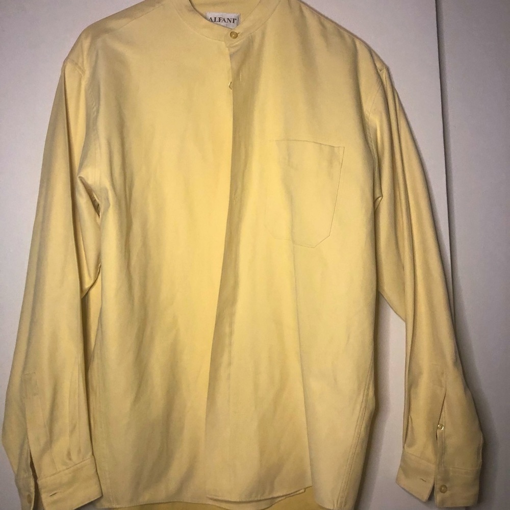 Alfani no collar long sleeve shirt